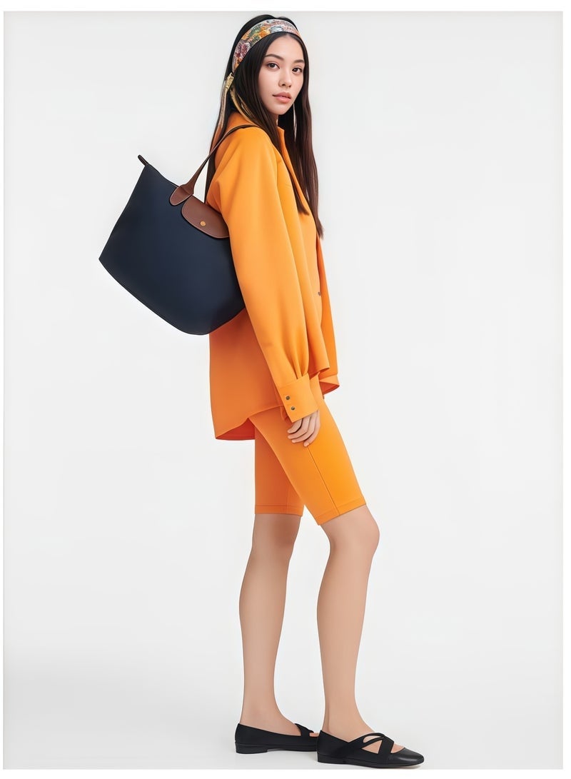 Longchamp Women's Classic Fashion Versatile Medium Handbag Shopping Bag Shoulder Bag Handbag classic navy - Image 2